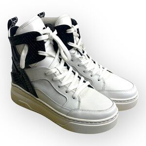 Michael Kors Matson High Top Optic White Sneakers Women's sizes 7.5 New in Box
